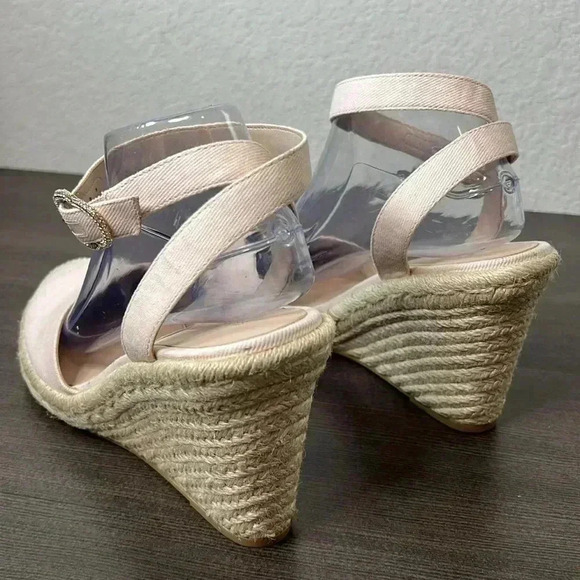 Stuart Weitzman Women's White Mykonos Closed-Toe Espadrille Wedge Shoe Size 10 - Picture 7 of 15